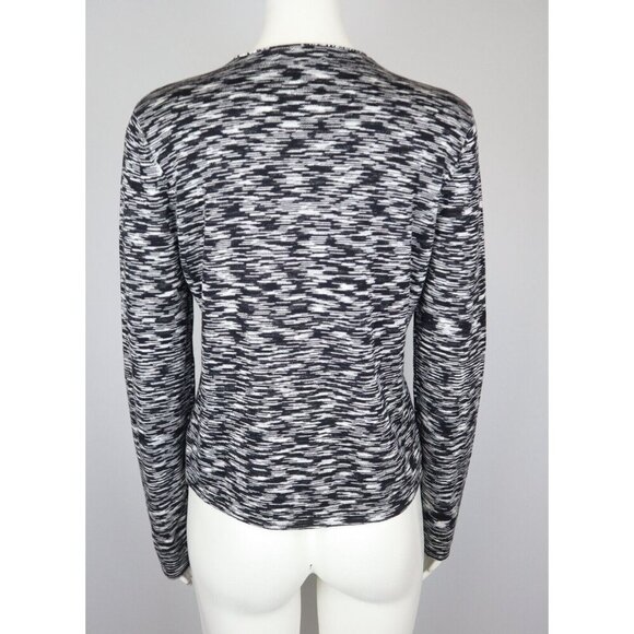 JONES NEW YORK - WOMEN'S BLACK & WHITE CARDIGAN SWEATER - SIZE PM - Picture 5 of 6